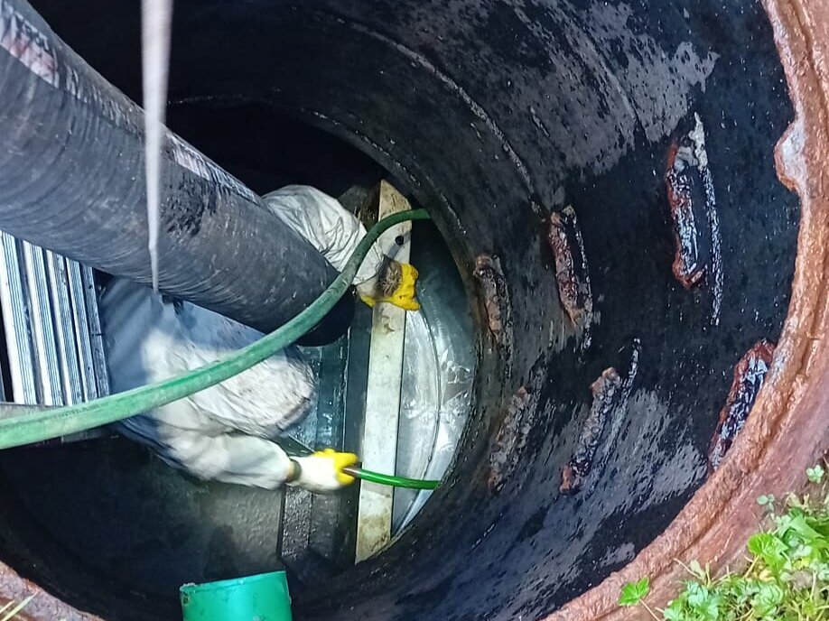 Fettabscheiderreinigung nach Absaugung